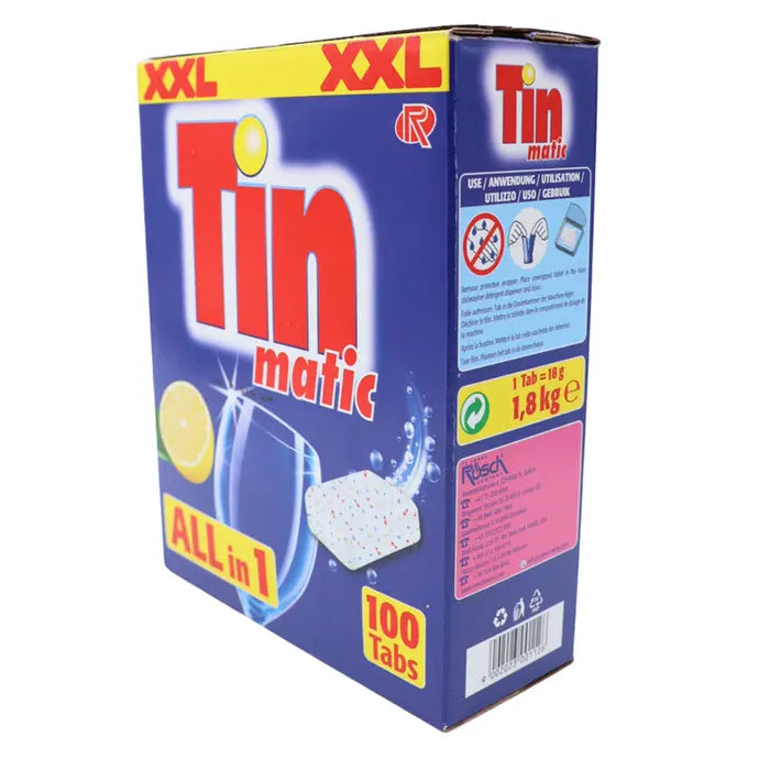 Tin matic All-in-One Geschirrreiniger-Tabs, Spülmaschinentabs für gewerbliche Geschirrspüler