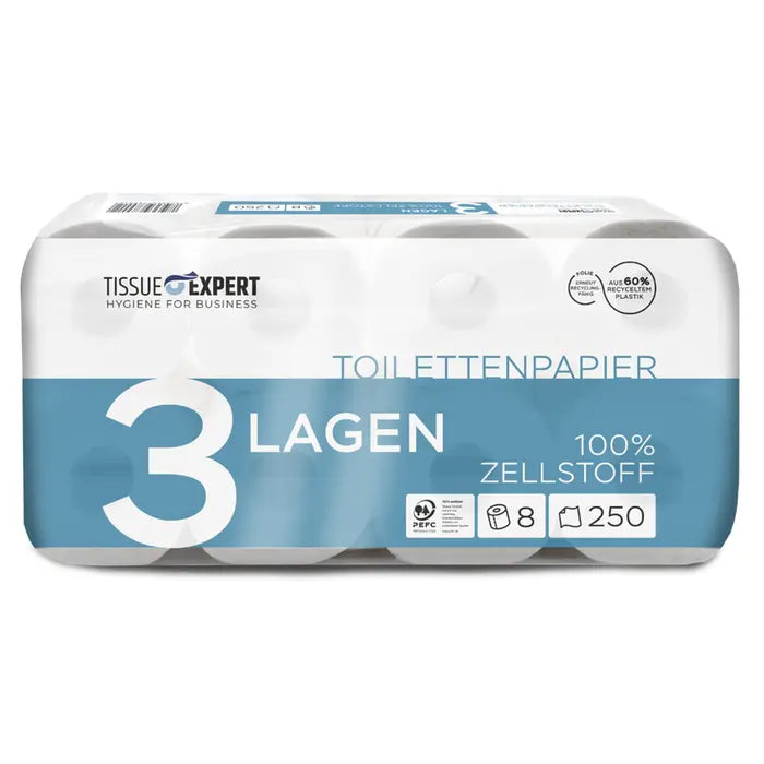 Tissue Expert Toilettenpapier 3-lagig, 72 Rollen à 250 Blatt