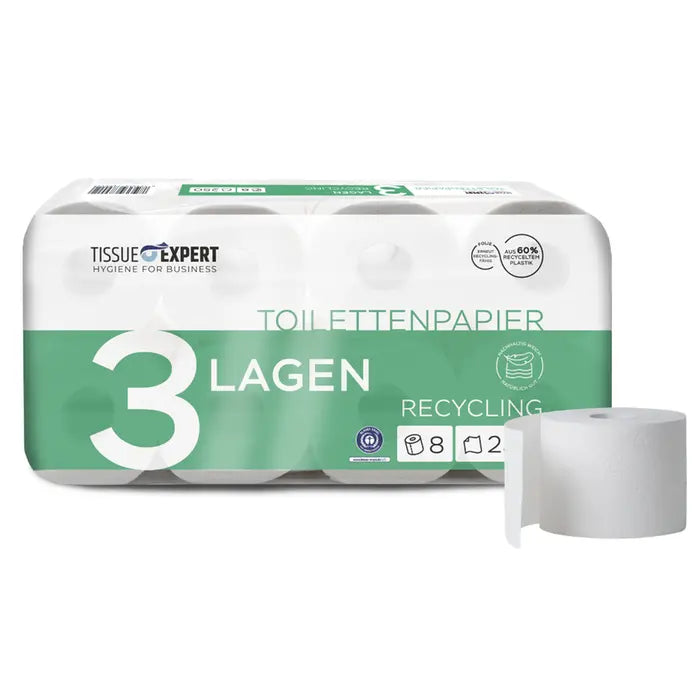 Tissue Expert Toilettenpapier Recycling 3-lagig, 72 Rollen à 250 Blatt