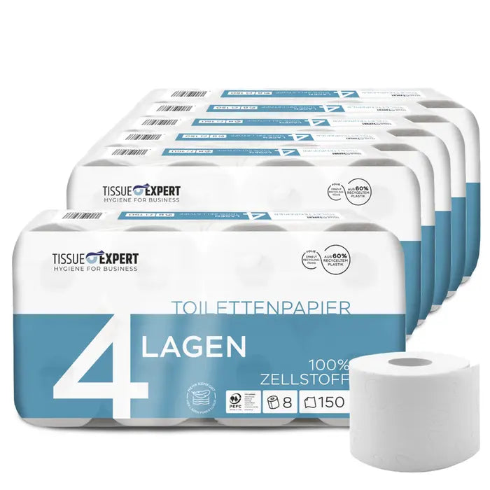 Tissue Expert Toilettenpapier 4-lagig, 48 Rollen à 150 Blatt