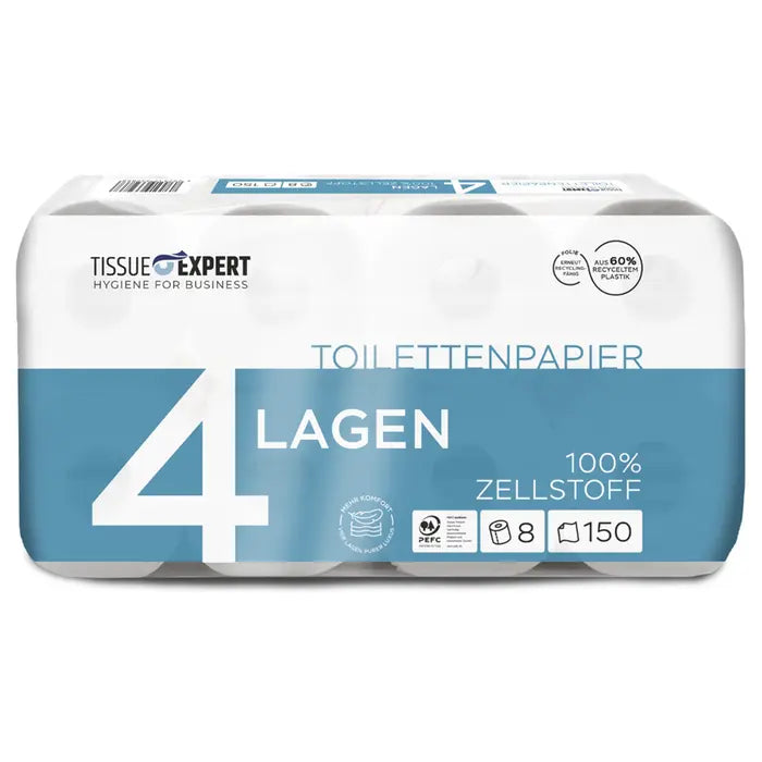 Tissue Expert Toilettenpapier 4-lagig, 48 Rollen à 150 Blatt