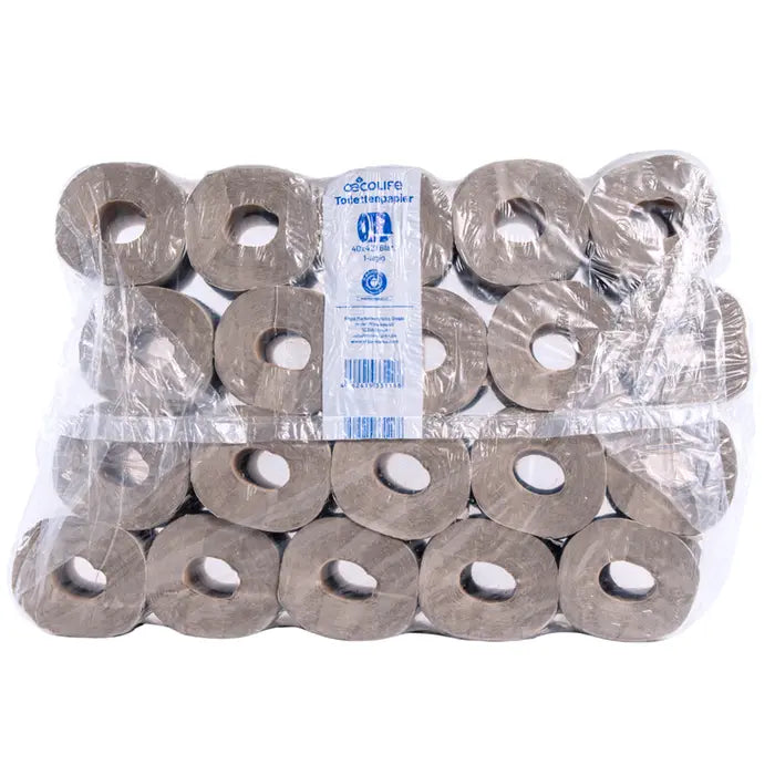 oecolife Toilettenpapier Recycling 1-lagig, 40 Rollen à 420 Blatt