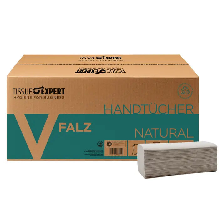 Tissue Expert Handtücher Recycling 1-lagig V-Falz, 5000 Blatt, 25x23 cm
