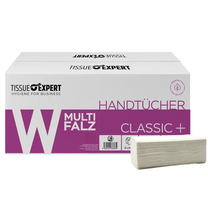 Tissue Expert Handtücher 2-lagig W-Falz, 1860 Blatt, 20,3x32 cm