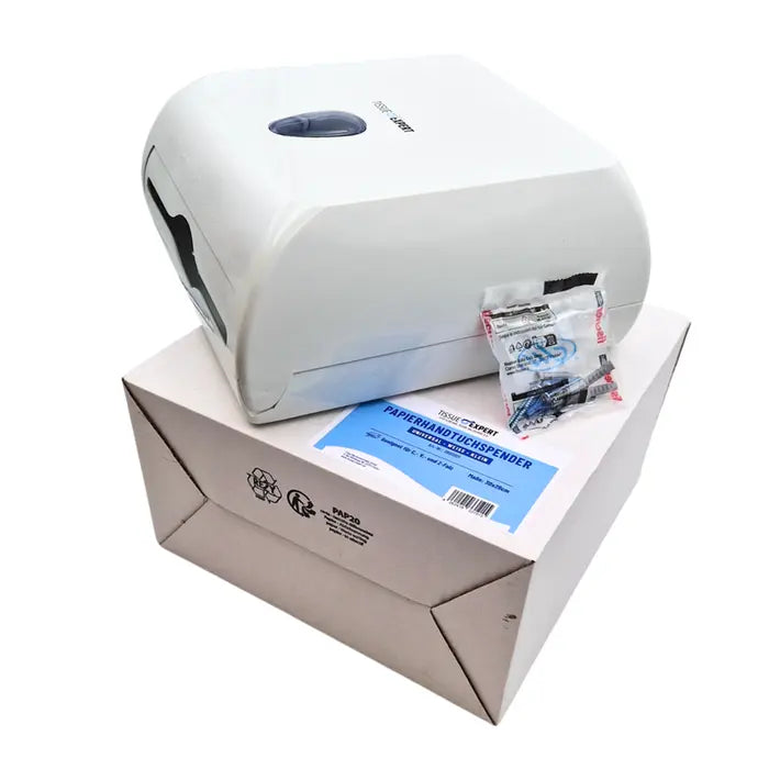 Tissue Expert Papierhandtuchspender Klein, praktischer Spender für alle Falzarten