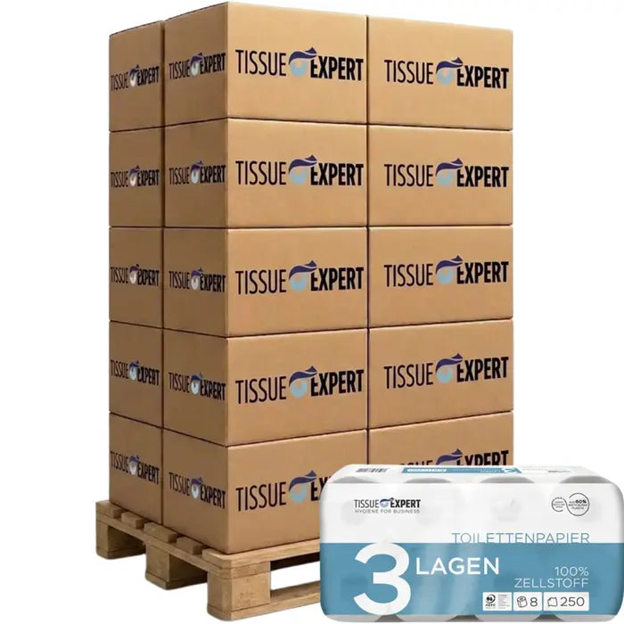 Palette Tissue Expert Toilettenpapier 3-lagig, 1152 Rollen à 250 Blatt