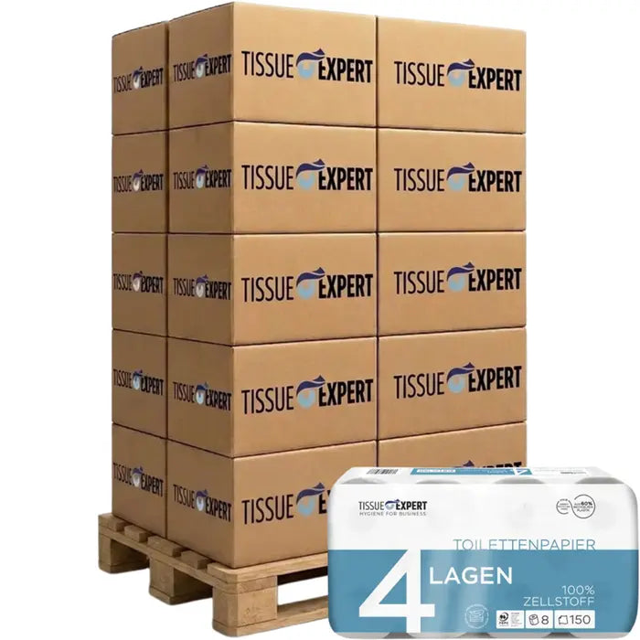 Palette Tissue Expert Toilettenpapier 4-lagig, 1056 Rollen à 150 Blatt