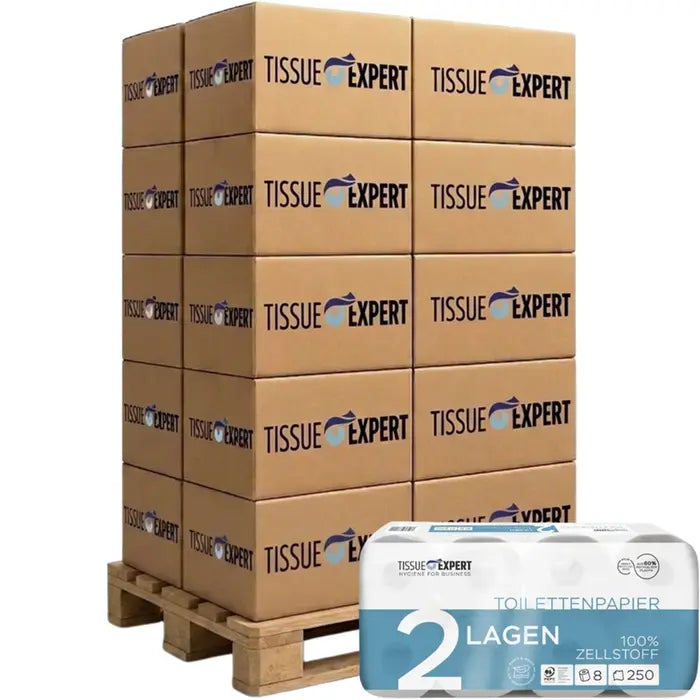 Palette Tissue Expert Toilettenpapier 2-lagig, 1728 Rollen à 250 Blatt