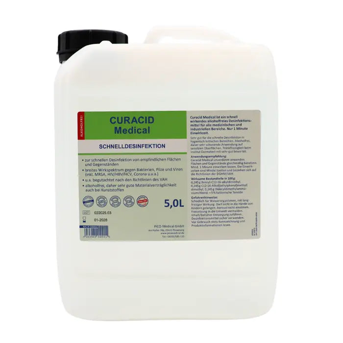 Curacid Medical Desinfektionsmittel 5 Liter, 5 Liter Kanister alkoholfreie Flüssigdesinfektion
